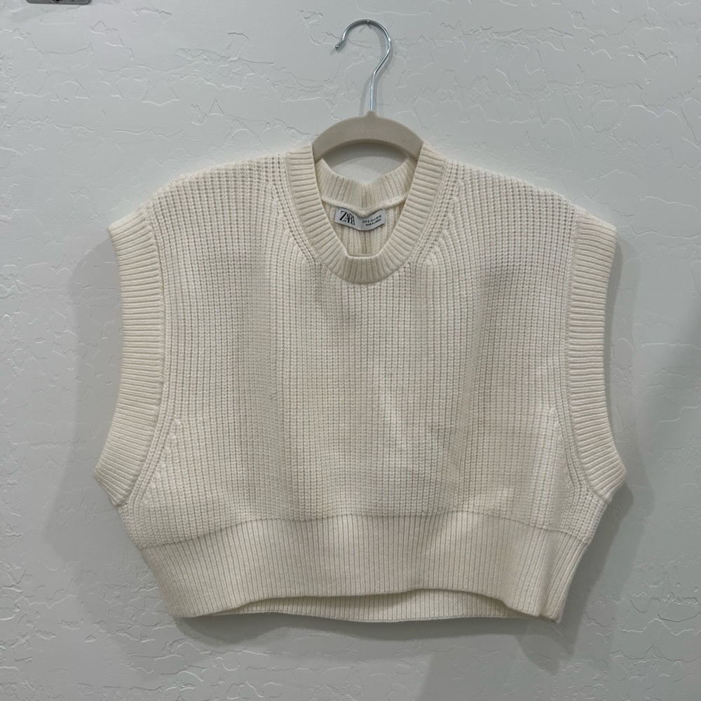 Zara cropped sweater vest
